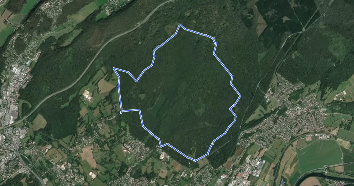 Маршрут Le Cul des Prés на спутниковом снимке