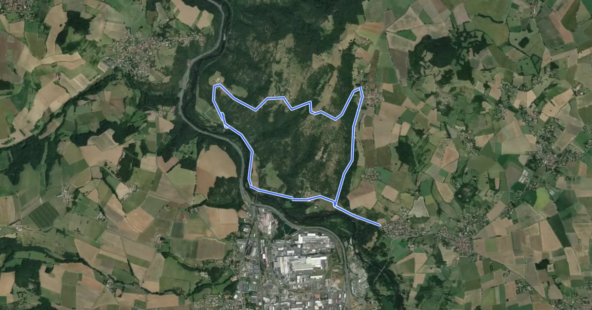 Маршрут Le Domaine de Vort на спутниковом снимке