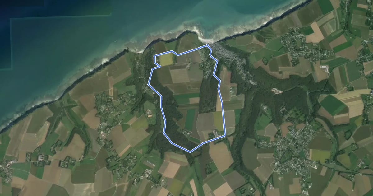 Маршрут Le domaine des Hogues на спутниковом снимке