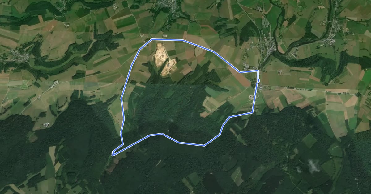 Маршрут Le Fond des Saulx на спутниковом снимке