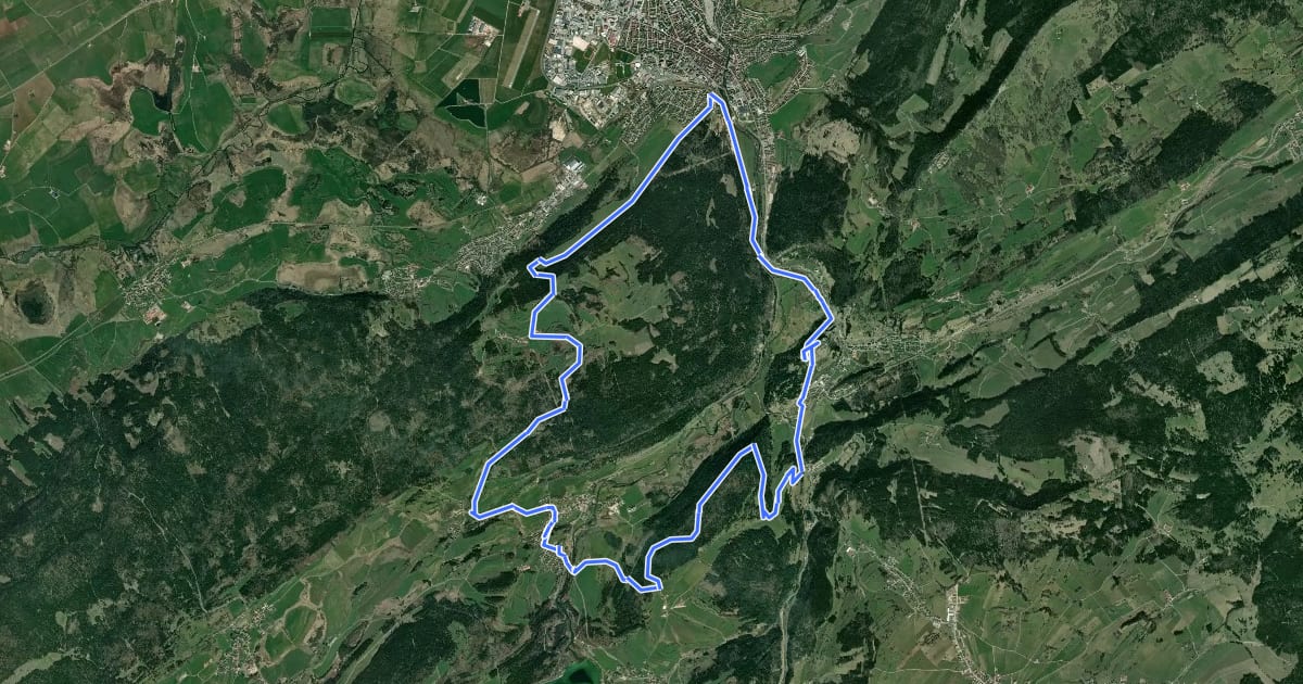 Маршрут Le Fort de Joux на спутниковом снимке