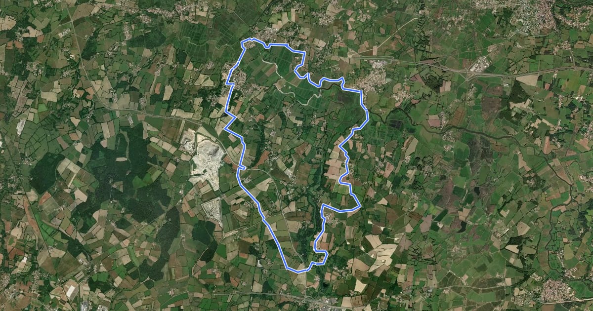 Маршрут Le Grand Chemin на спутниковом снимке