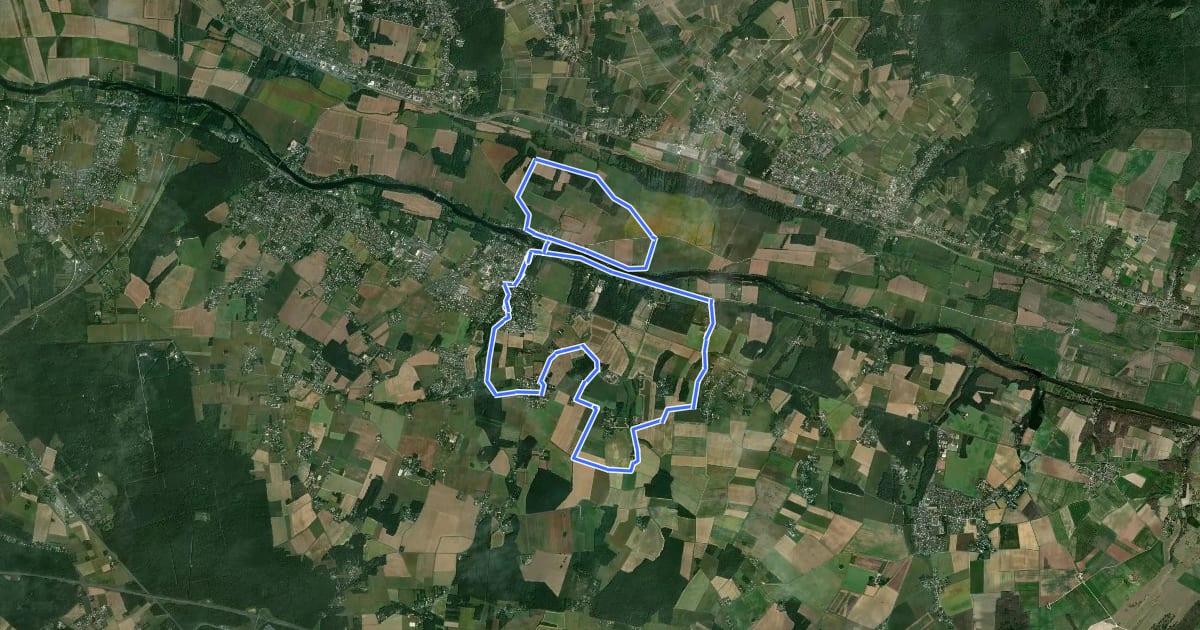 Маршрут Le Grand Circuit d'Azay-sur-Cher на спутниковом снимке