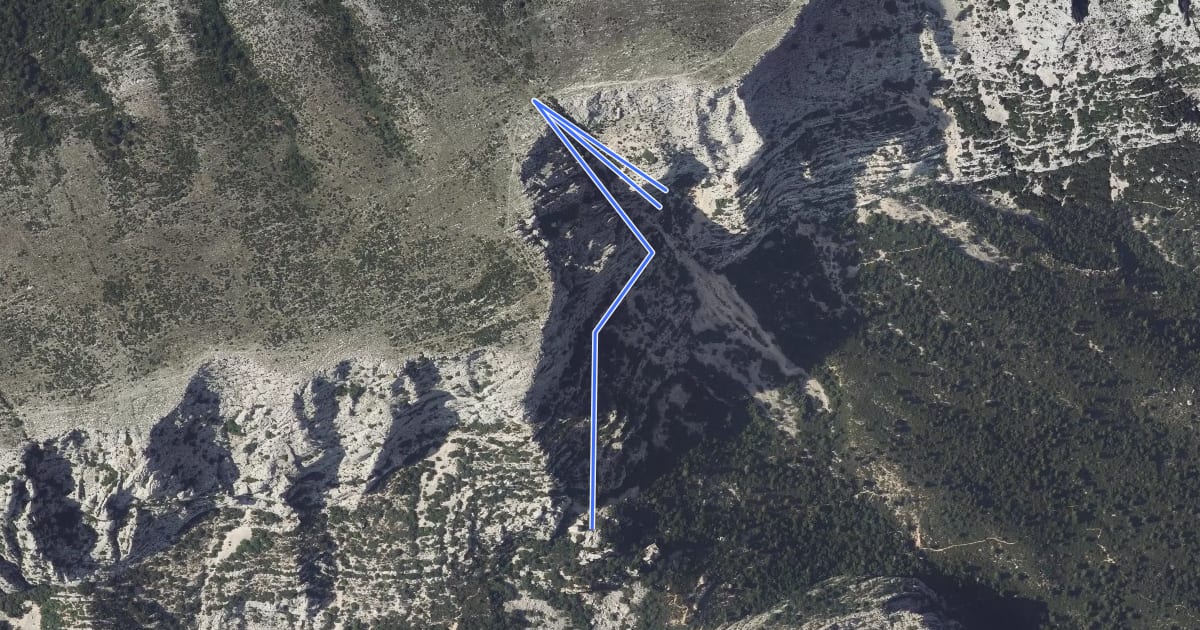 Маршрут Le grand couloir на спутниковом снимке