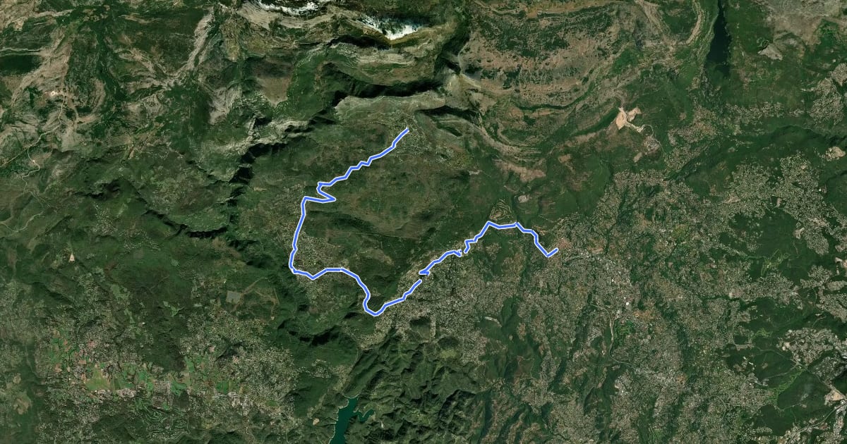 Маршрут Le Grand Tour des Préalpes d'Azur - Etape 1 на спутниковом снимке