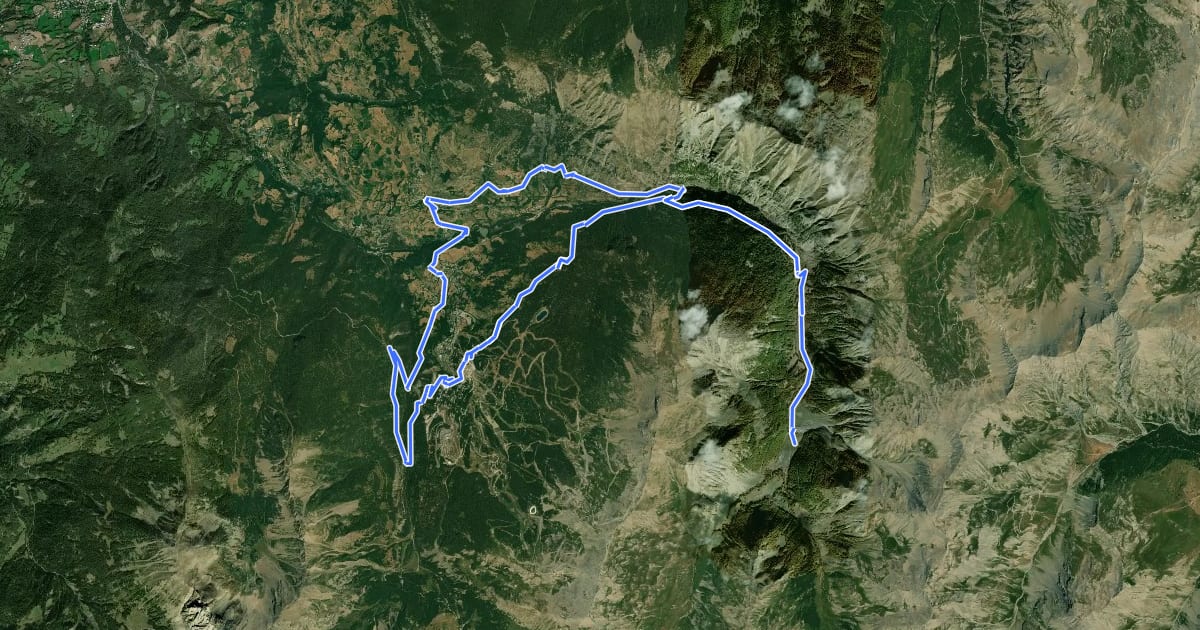 Маршрут Le grand vallon на спутниковом снимке