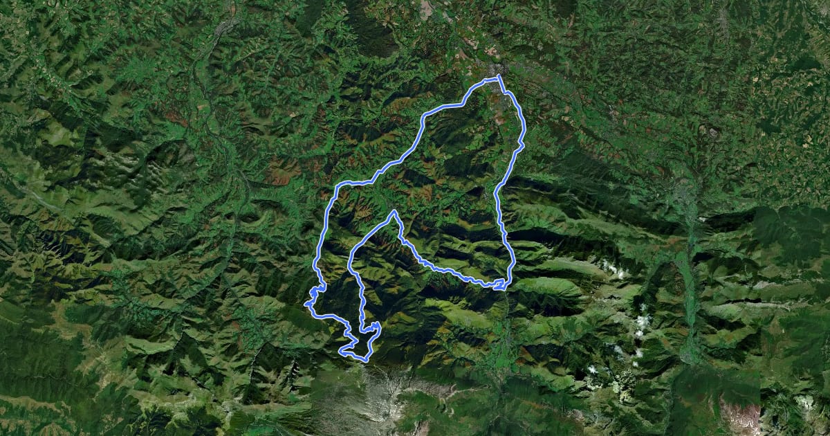 Маршрут Le Haut Béarn на спутниковом снимке