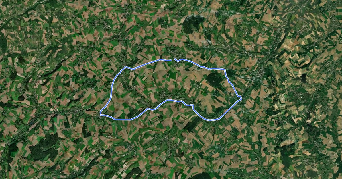 Маршрут Le Haut Pays на спутниковом снимке