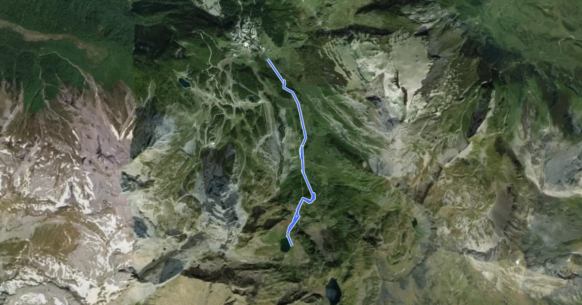 Маршрут Le Lac d'Anglas на спутниковом снимке