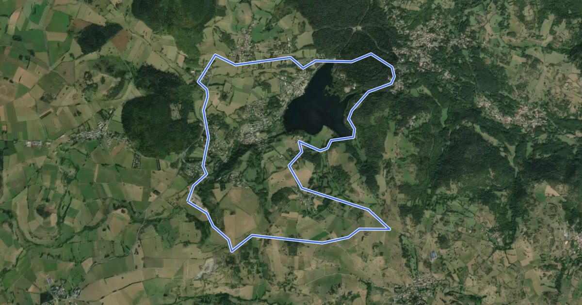 Маршрут Le Lac d'Aydat на спутниковом снимке