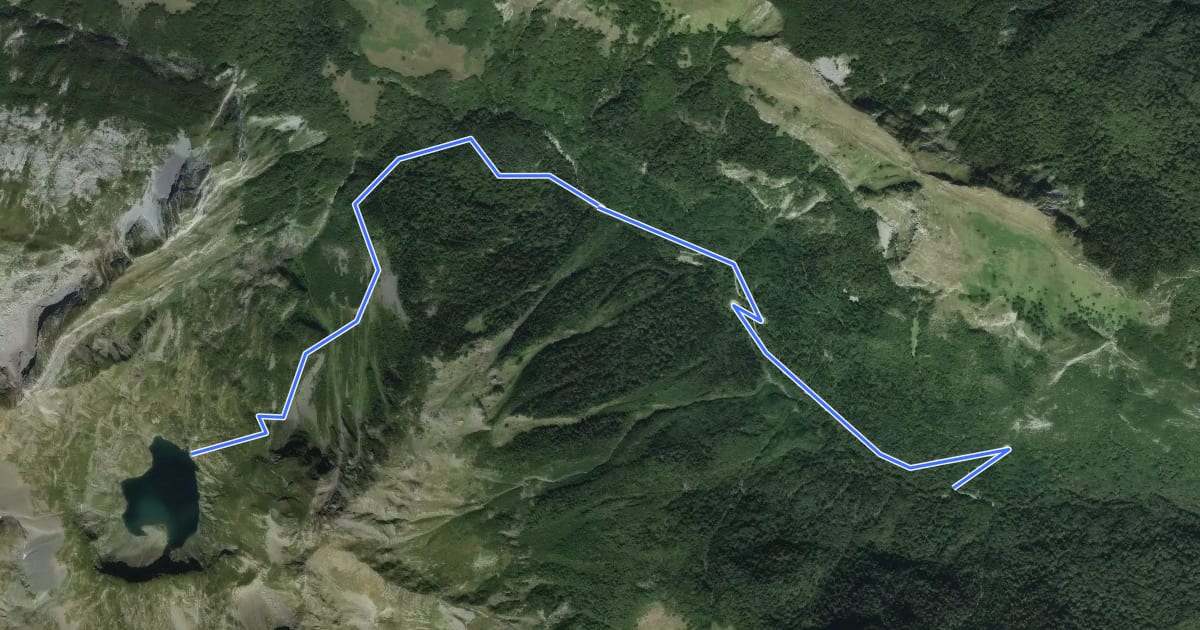 Маршрут Le lac d'Isabe на спутниковом снимке