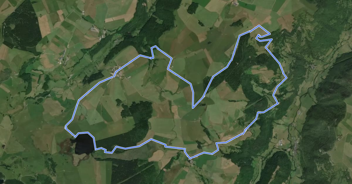 Маршрут Le Lac de Bourdouze на спутниковом снимке