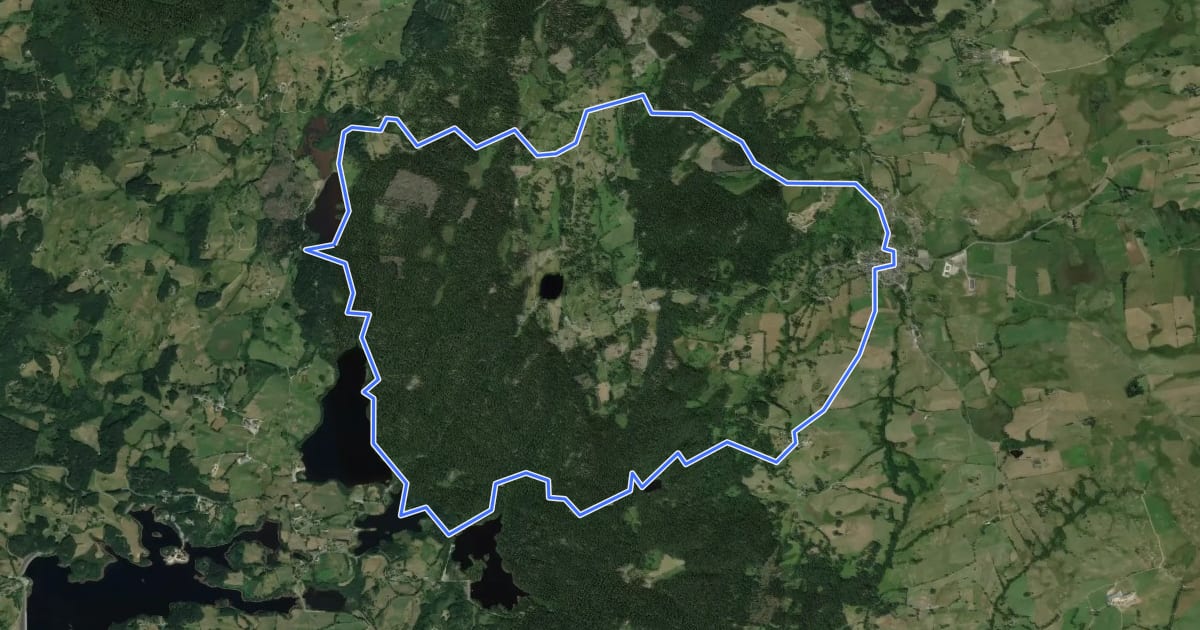 Маршрут Le Lac de la Crégut на спутниковом снимке