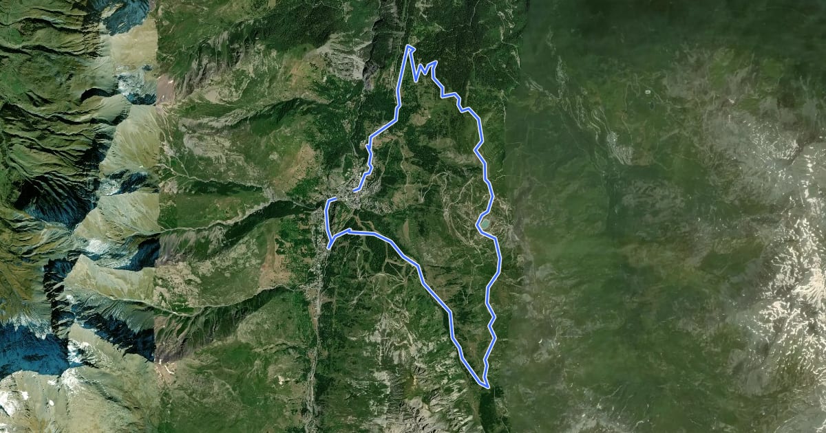 Маршрут Le Lac de la Vieille на спутниковом снимке