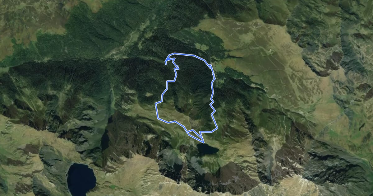Маршрут Le Lac de Peyrelade на спутниковом снимке