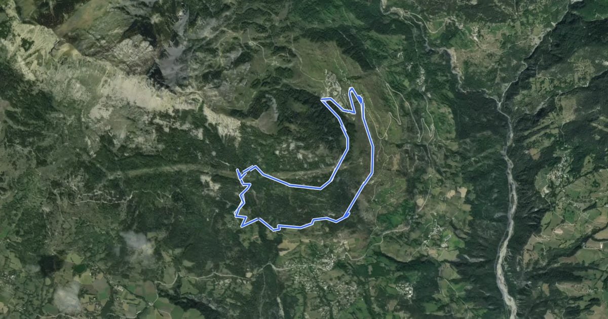 Маршрут Le Lac de Saint-Apollinaire на спутниковом снимке