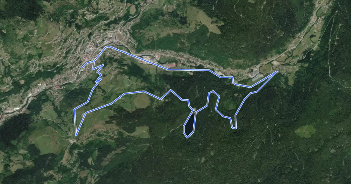Маршрут Le Lac des Corbeaux на спутниковом снимке