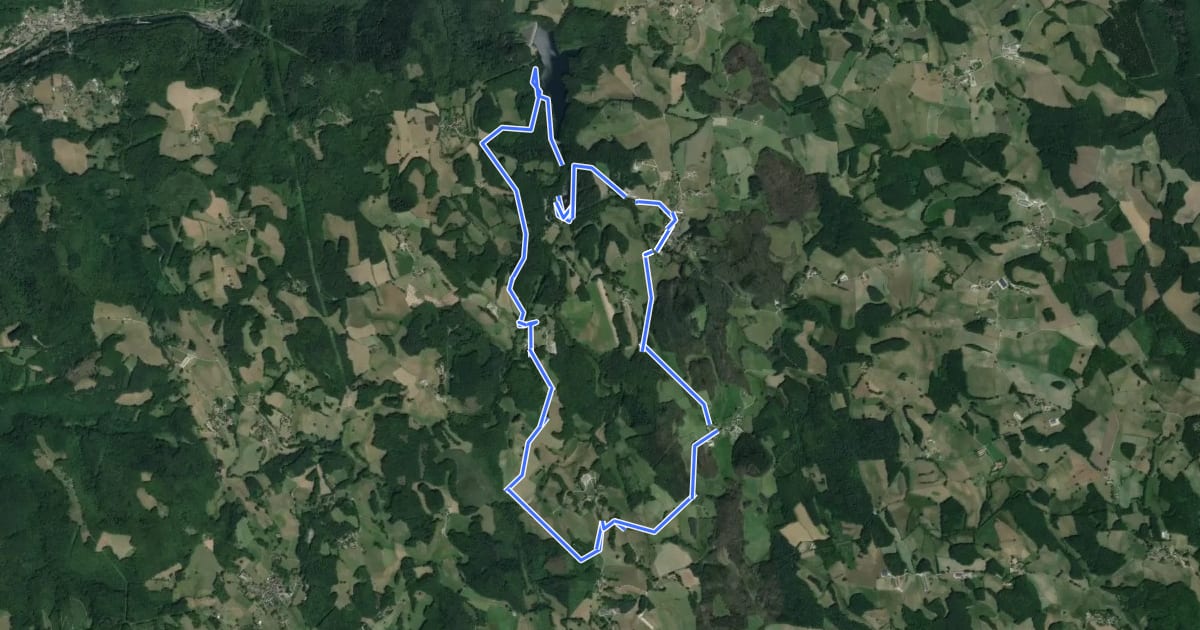 Маршрут Le lac des Vergnes на спутниковом снимке