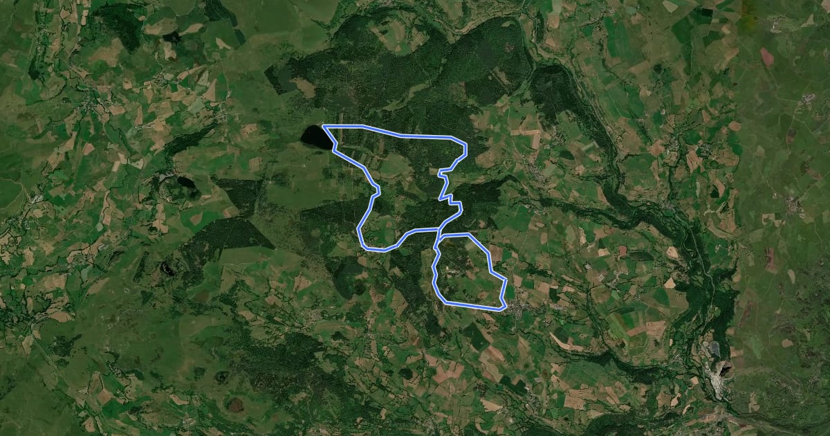 Маршрут Le Lac du Pêcher на спутниковом снимке