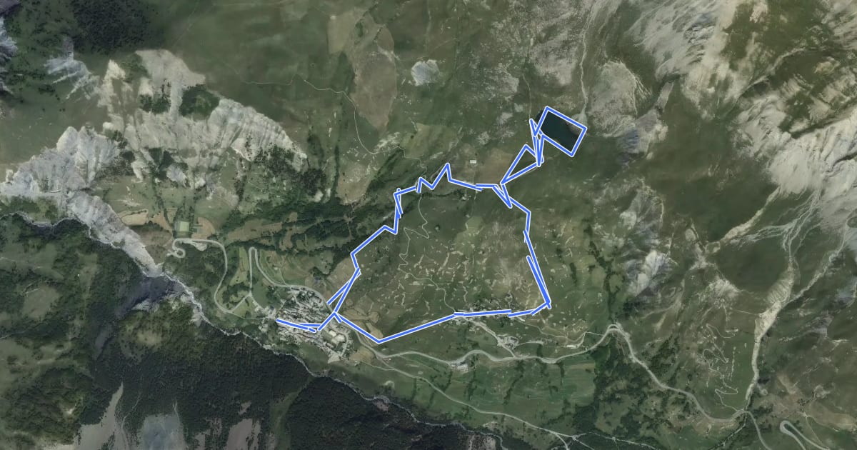 Маршрут Le lac du Pontet на спутниковом снимке