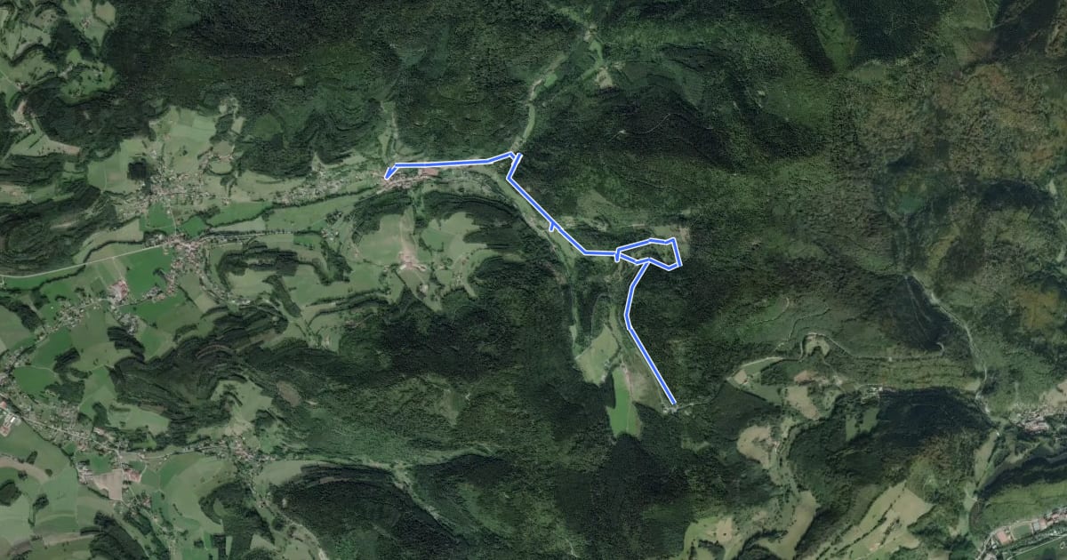 Маршрут Le Long de la Cude на спутниковом снимке