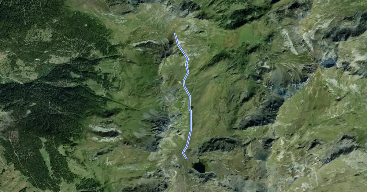 Маршрут Le Louché Lac - Col du Cou на спутниковом снимке