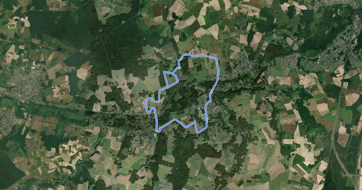Маршрут Le Lys dans la Vallée - Saché, Pont-de-Ruan на спутниковом снимке
