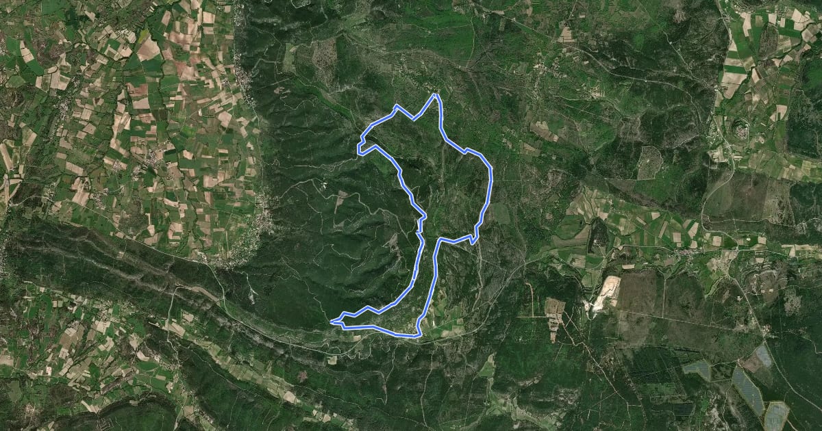Маршрут Le mont Bouquet на спутниковом снимке