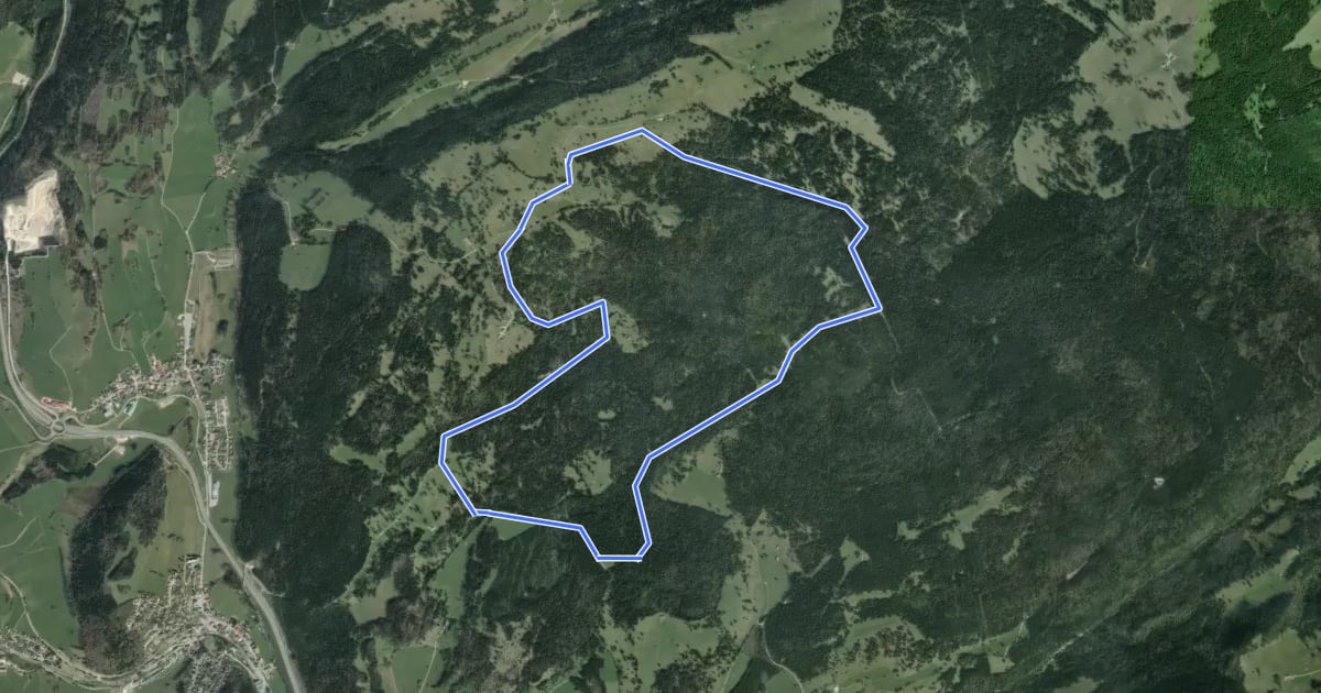 Маршрут Le Mont de l'Herba на спутниковом снимке