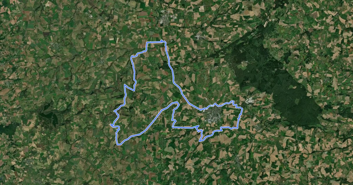 Маршрут Le Mont du Saule - Circuit n°8 - Base VTT FFCT des Perles на спутниковом снимке