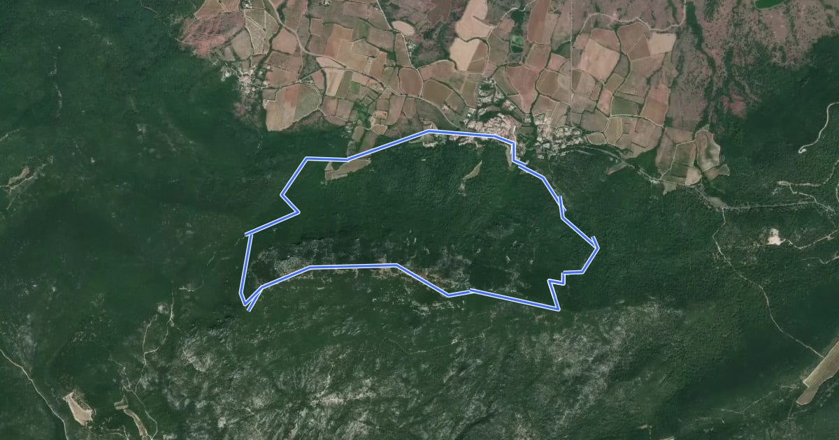 Маршрут Le Mont Liausson на спутниковом снимке