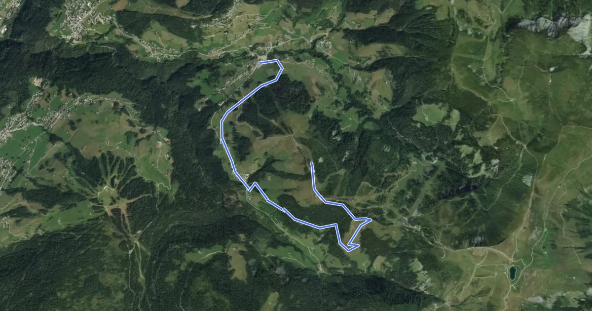 Маршрут Le Mont Rond на спутниковом снимке