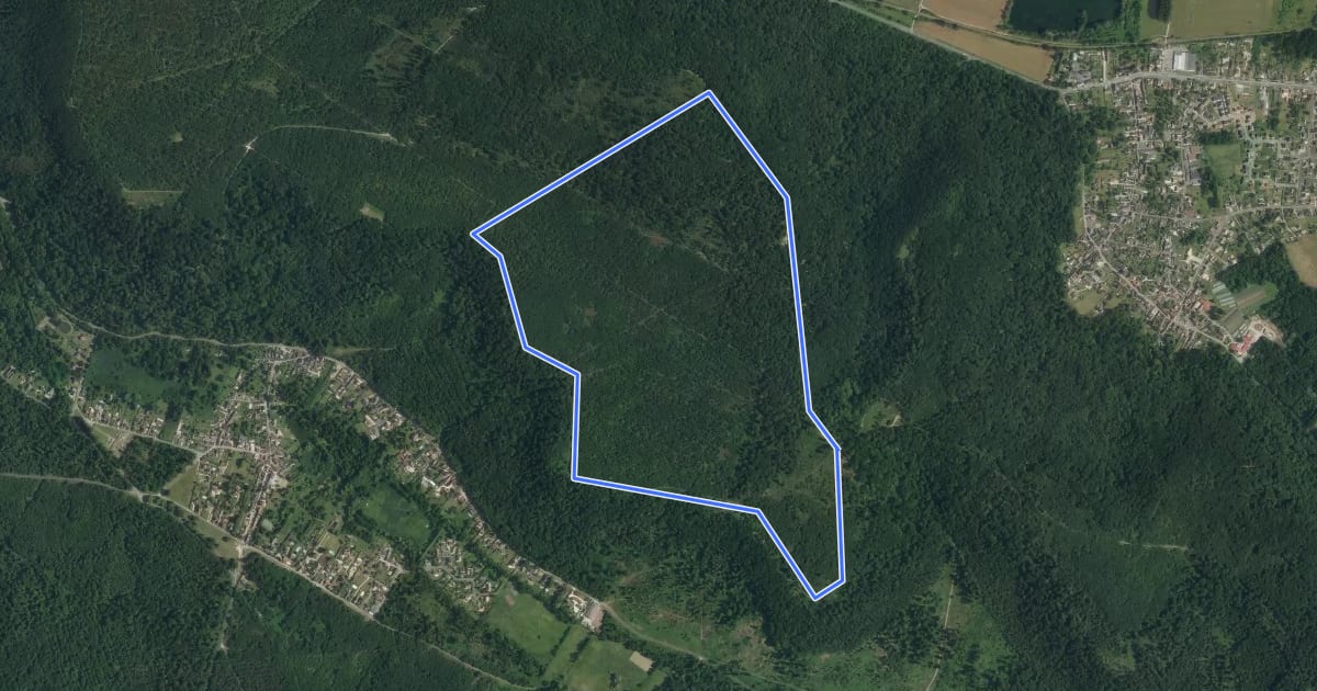 Маршрут Le mont Saint-Mard на спутниковом снимке