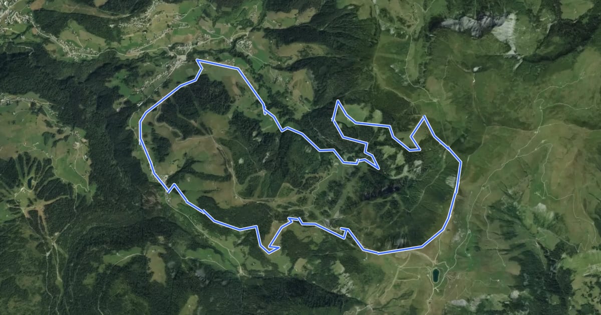 Маршрут Le Mont Vorès на спутниковом снимке