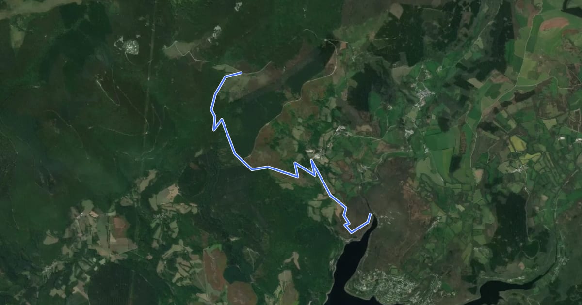 Маршрут Le Montalet на спутниковом снимке