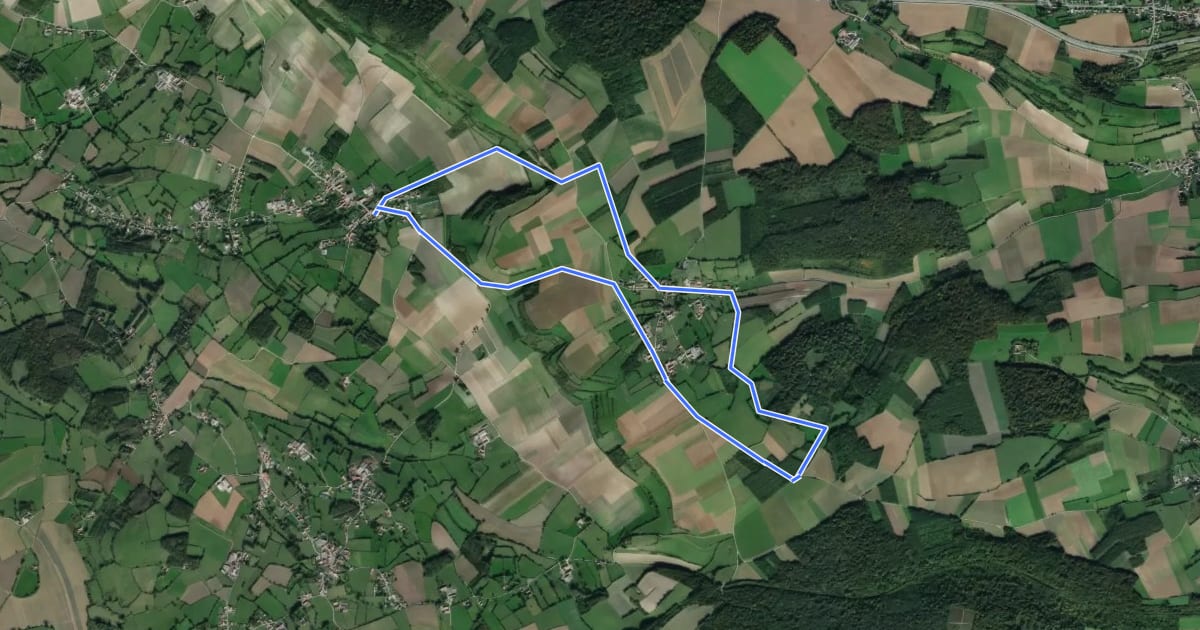 Маршрут Le Moulin de Verval на спутниковом снимке