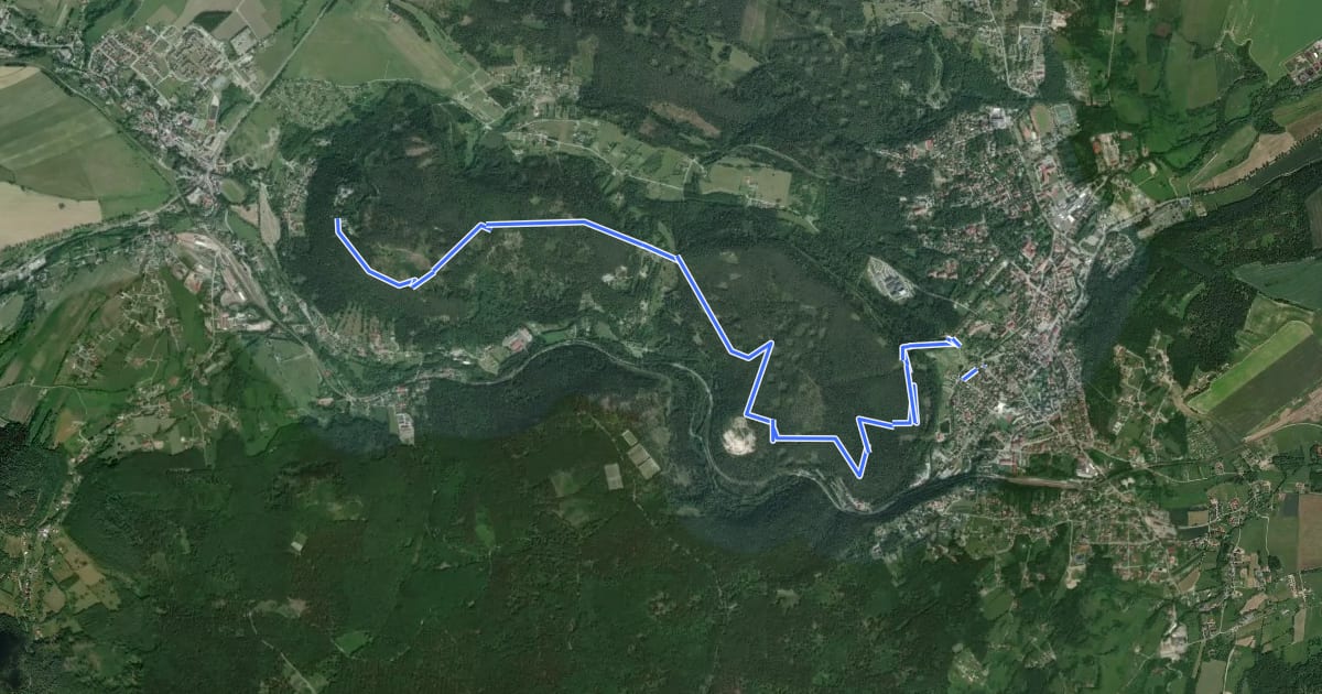 Маршрут Leśny Szlak Wspinaczkowy на спутниковом снимке
