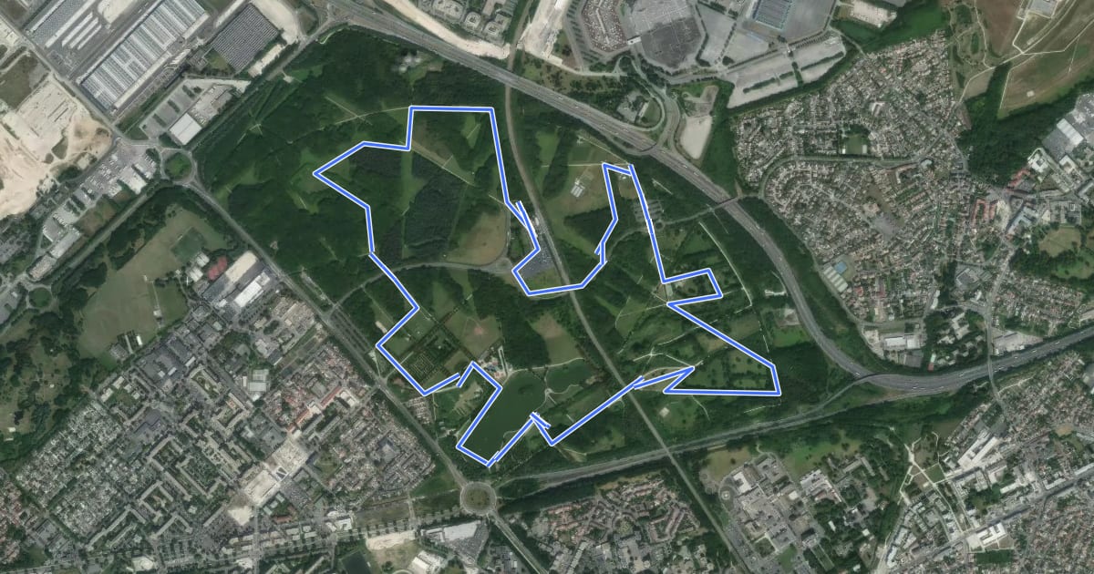 Маршрут Le parc départemental du Sausset на спутниковом снимке