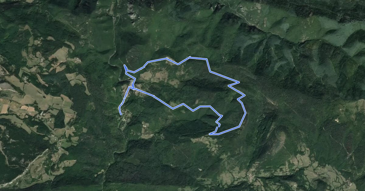 Маршрут Le parcours géologique на спутниковом снимке