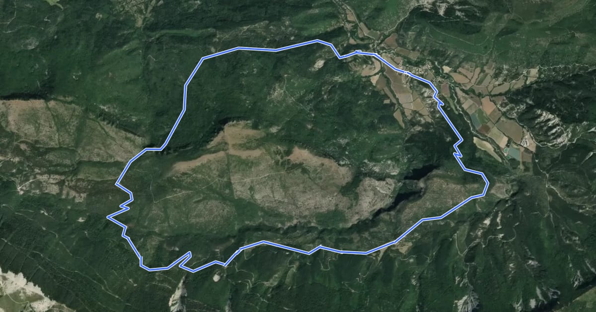 Маршрут Le Pas des Portes на спутниковом снимке