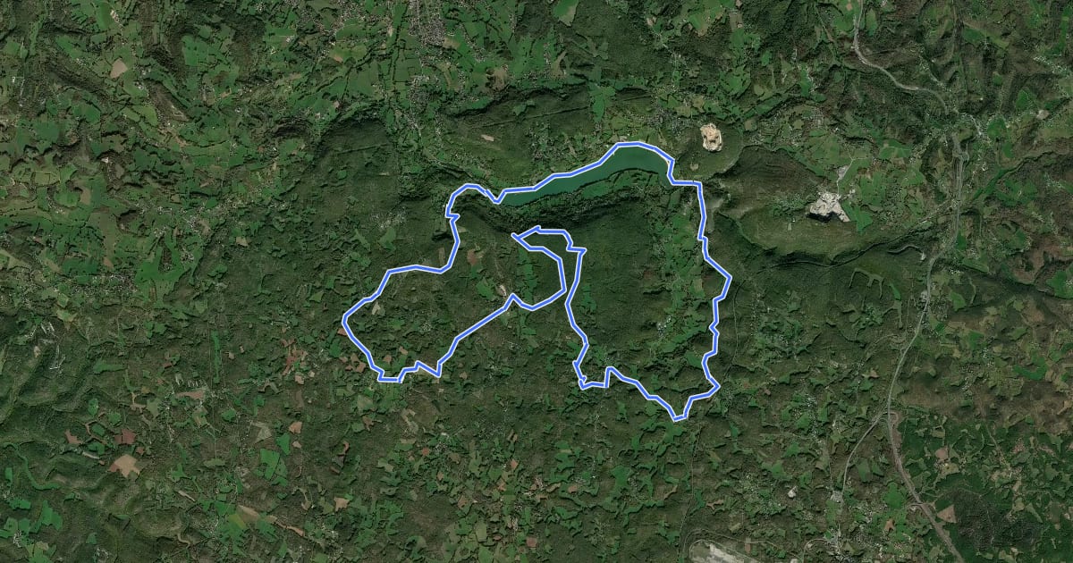 Маршрут Le Patrimoine du Causse на спутниковом снимке