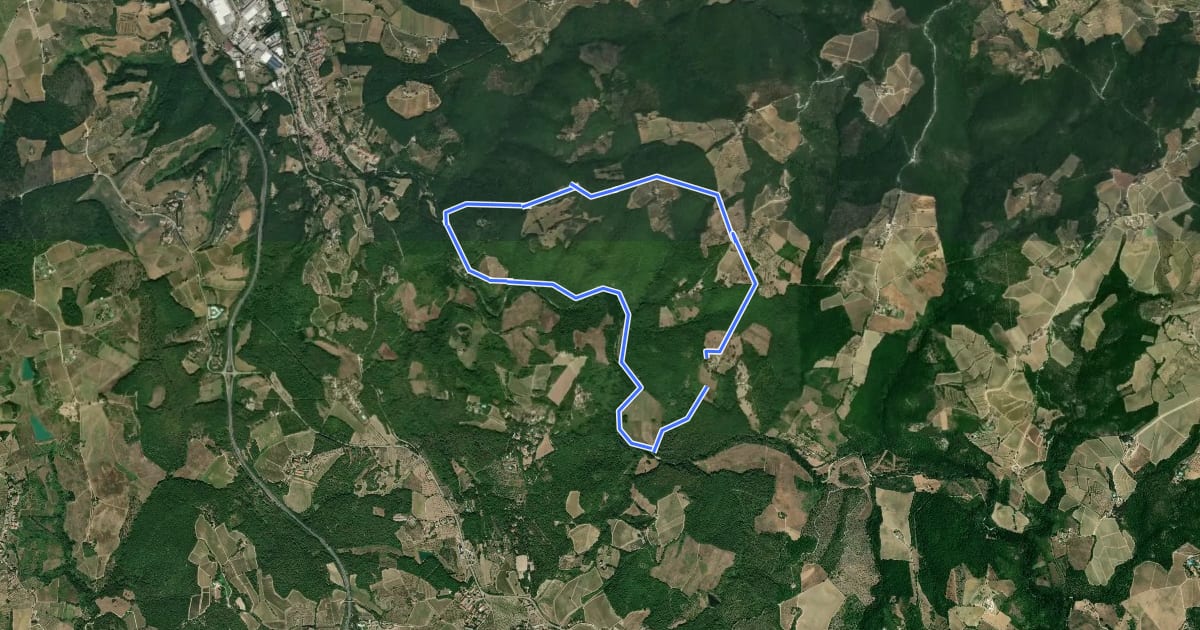 Маршрут Le Pedate di San Giovanni Gualberto на спутниковом снимке
