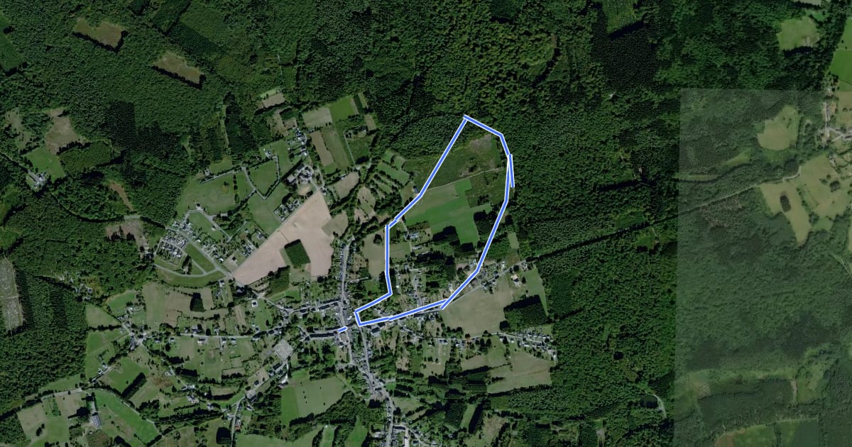 Маршрут Le Petit-Mesnil на спутниковом снимке