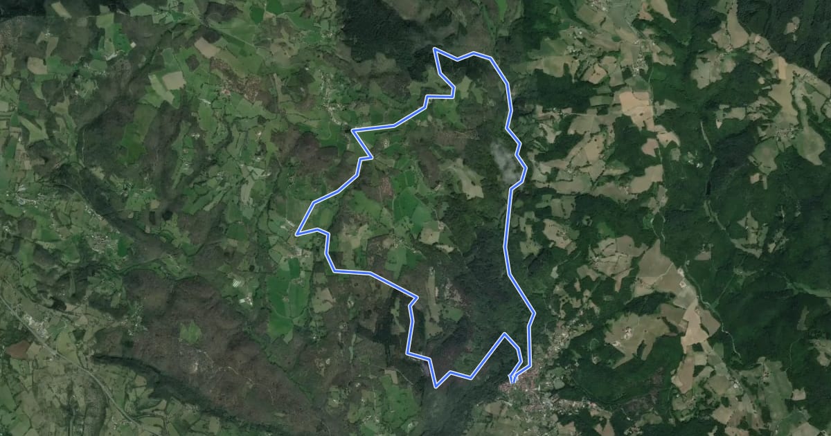 Маршрут Le plan d'eau des Sagnes на спутниковом снимке
