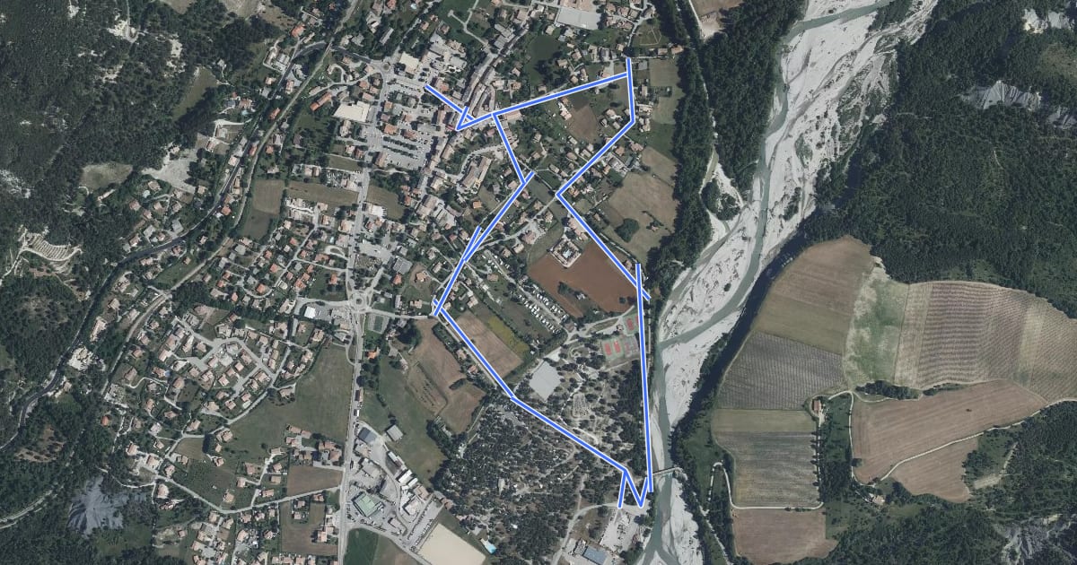 Маршрут Le Plan de Saint-André на спутниковом снимке