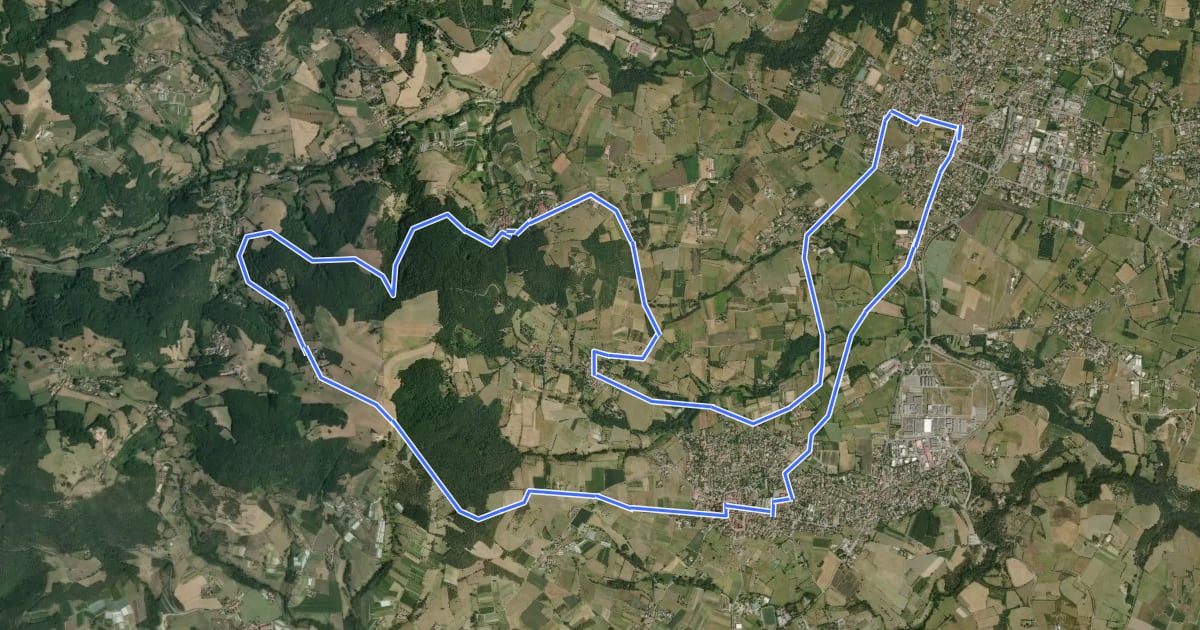 Маршрут Le plat de Saint-Romain на спутниковом снимке