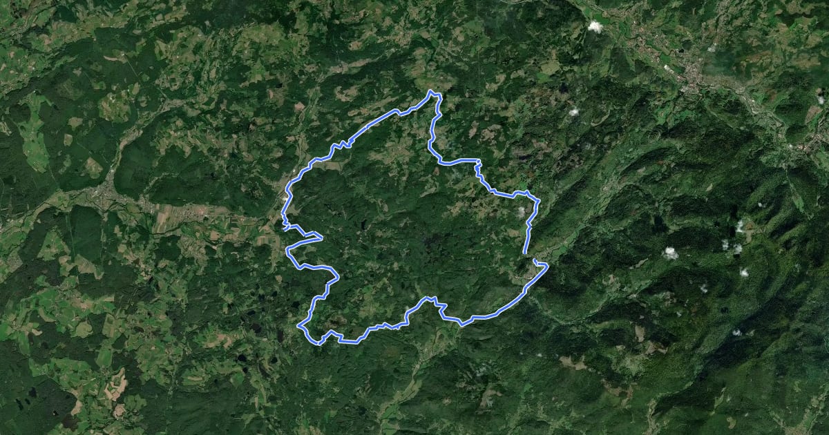Маршрут Le plateau на спутниковом снимке