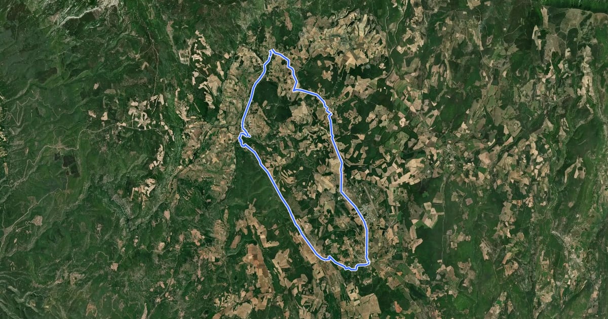 Маршрут Le Plateau de Sault на спутниковом снимке