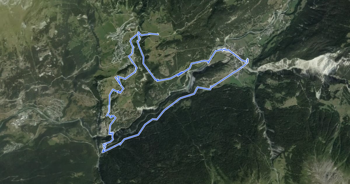Маршрут Le Pont du Diable на спутниковом снимке