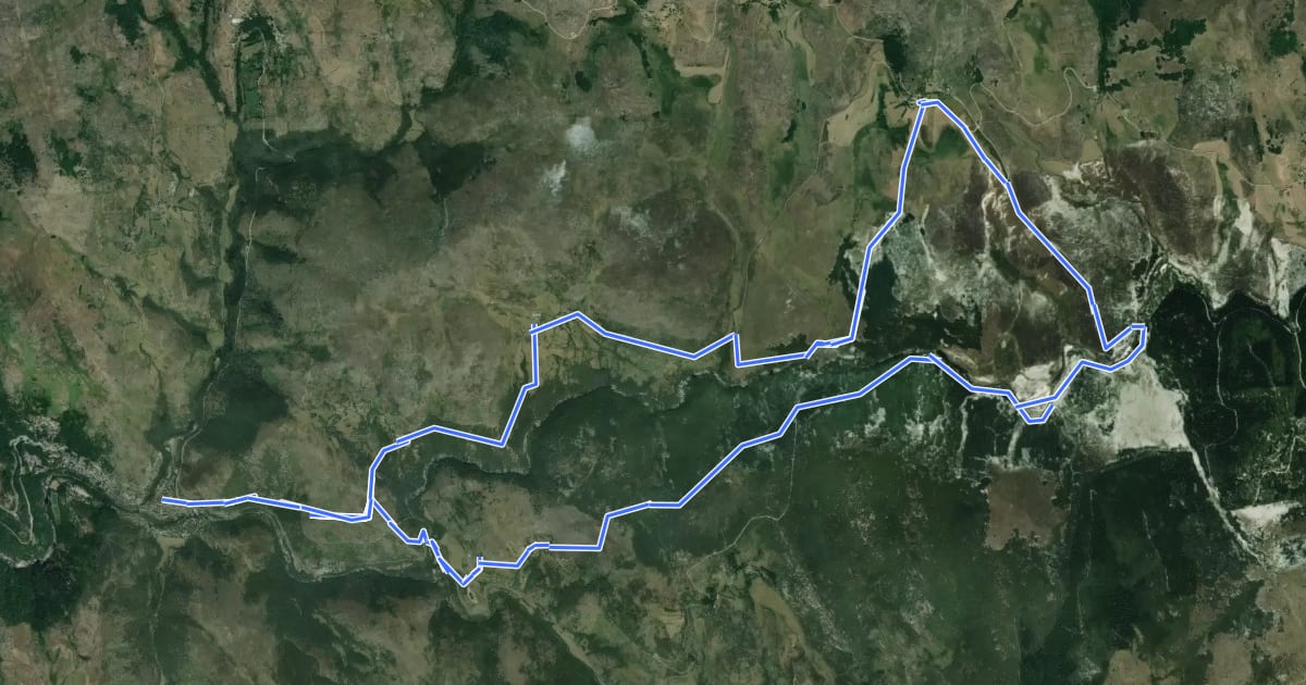 Маршрут Le Pont du Tarn на спутниковом снимке